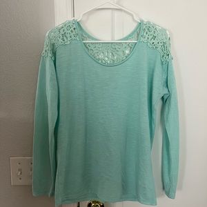 Mint long sleeve from vanity. Lightly worn. Lace back.